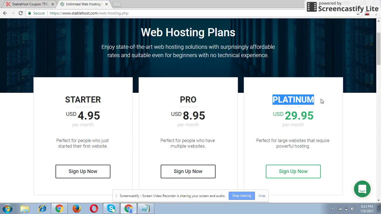 Mã giảm giá Stablehost Tiết kiệm thật nhiều khi đăng ký dịch vụ hosting